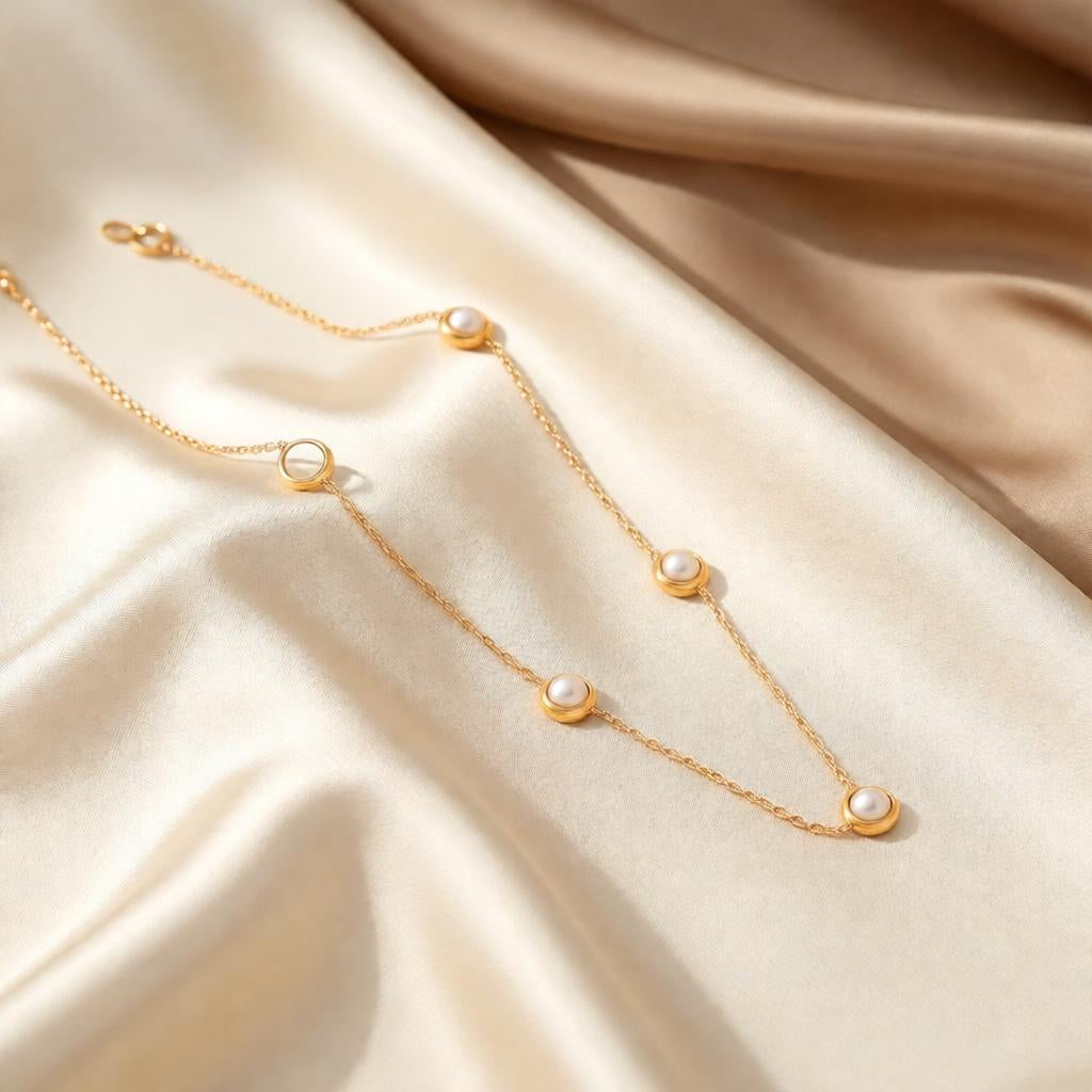 Elegant Green Stone Gold Chain Necklace for Women | Minimal Square Emerald Style Necklace
